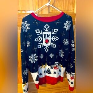 Like New Miller Lite Christmas Knit Sweater